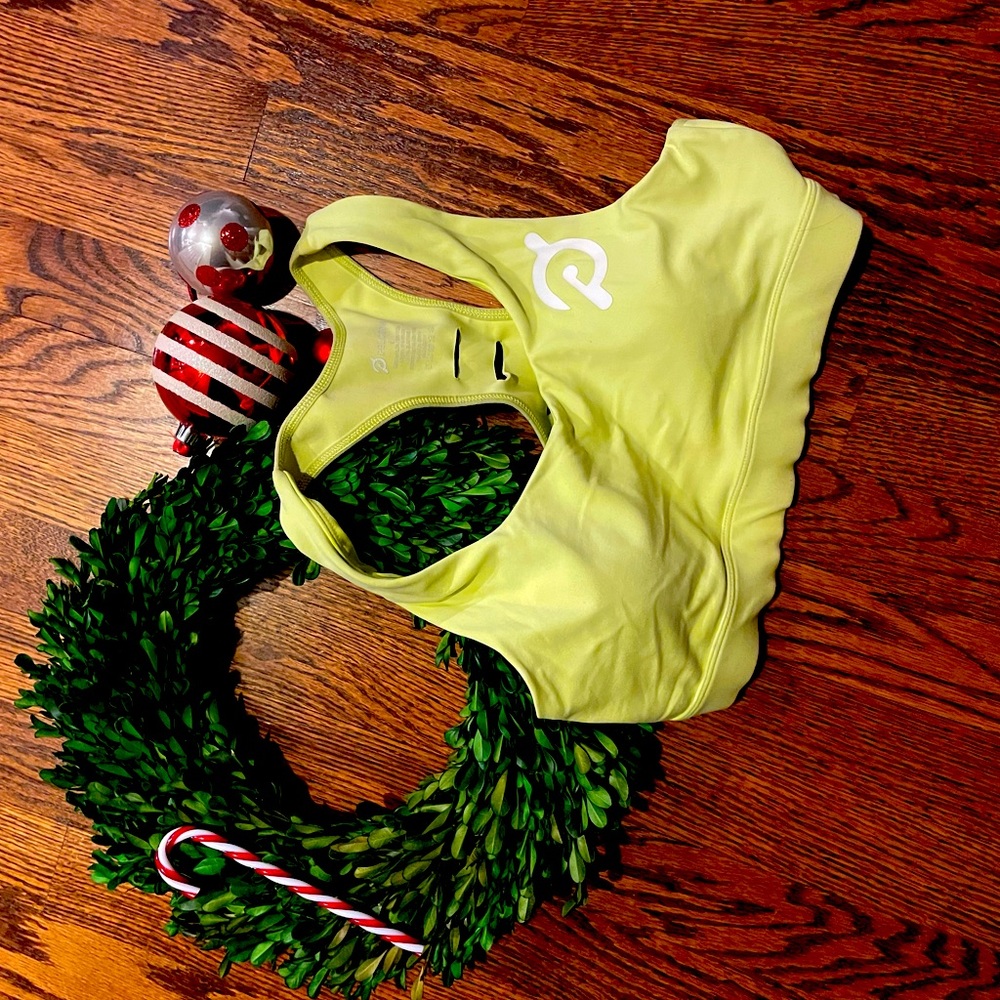 COPY - peloton yellow edgy sports bra